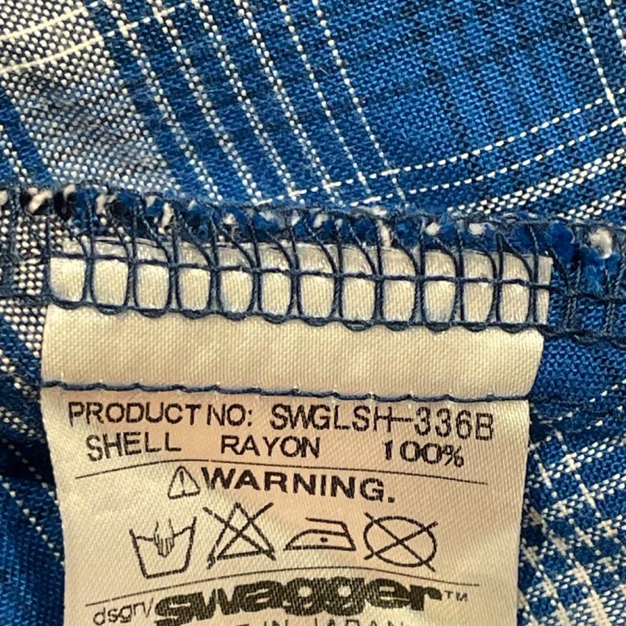 SWAGGER（スワッガー） チェックシャツ ブルー サイズ：L