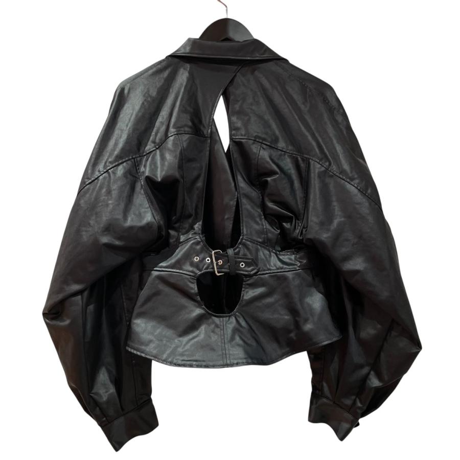 値下げ】FETICO FAUX-LEATHER SATIN BIKER JACKET ラーダース