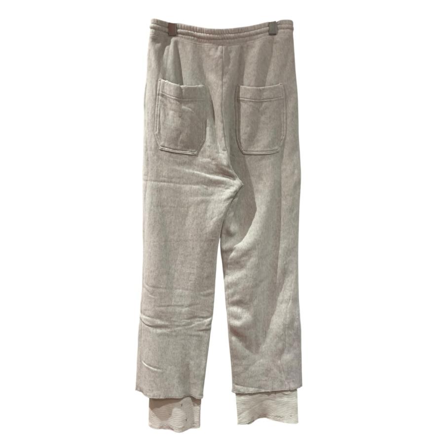 アンセルム　レイヤードスウェットパンツ ANCELLM | アンセルム CRASH SWEAT LAYERED PANTS(WHITE) / クラッシュ