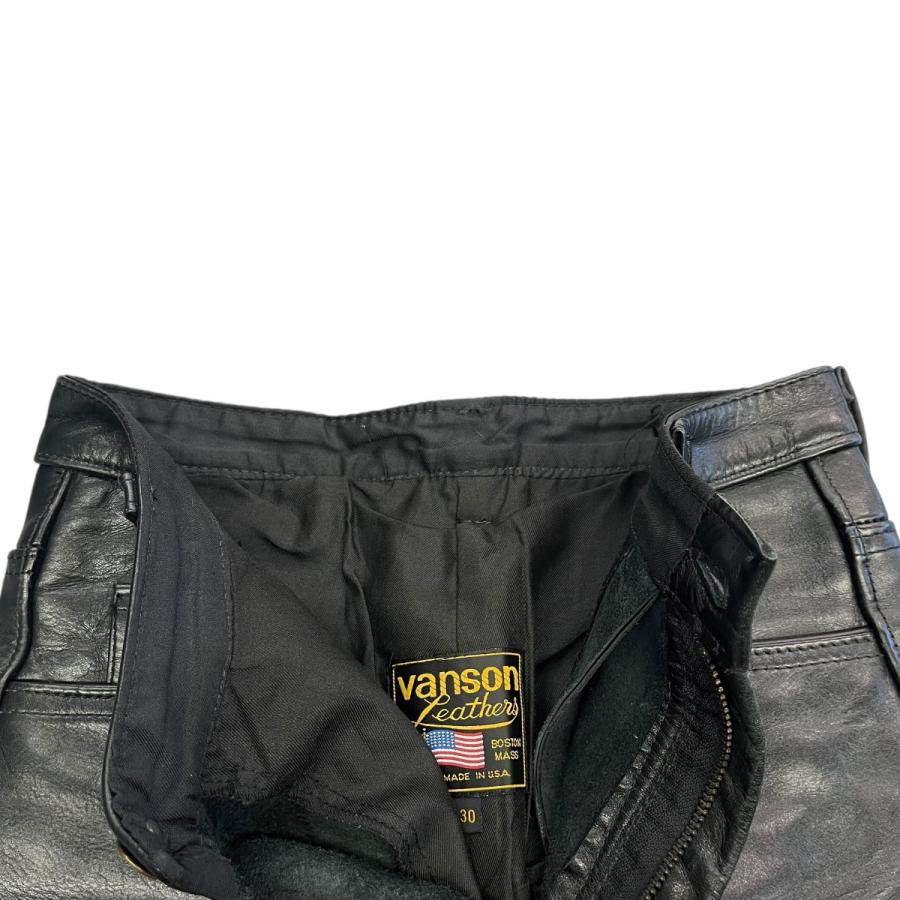 VANSON（バンソン） レザーパンツ ブラック サイズ：30 : カインドオル
