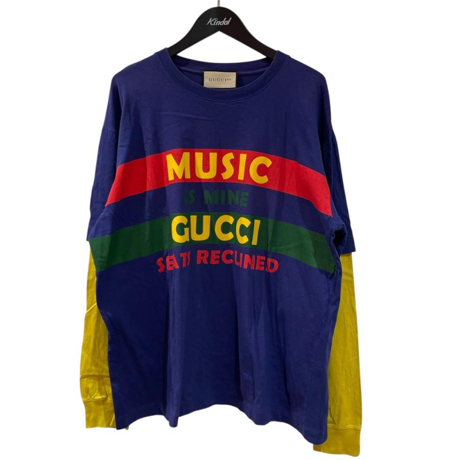 GUCCI - 値下げ　GUCCI　長袖Tシャツ GUCCI（グッチ） 【値下げ】GUCCI 100周年記念プリント 長袖Tシャツ