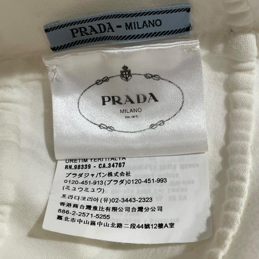 PRADA（プラダ） バケットハット 1HC137 ホワイト サイズ：M