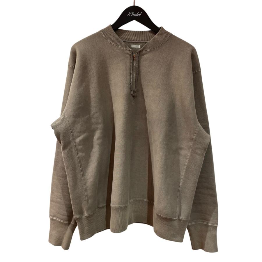 アプレッセ A．PRESSE Vintage Half Zip Rib Collar Sweatshirt ハーフ
