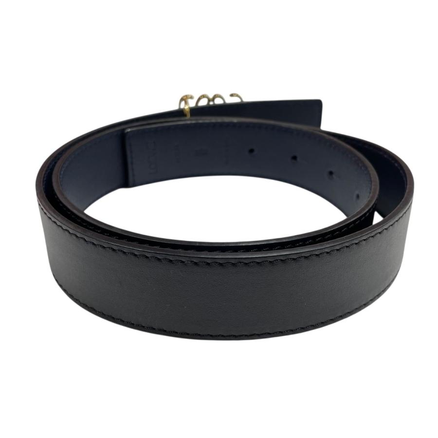 LOEWE（ロエベ） アナグラムベルト 1S 2131 ブラック×ネイビー