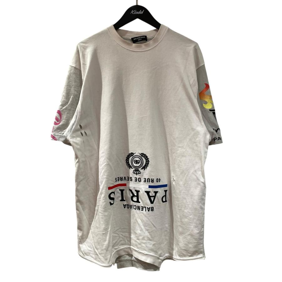 BALENCIAGA（バレンシアガ） ドッキング半袖Tシャツ 698811 グレー