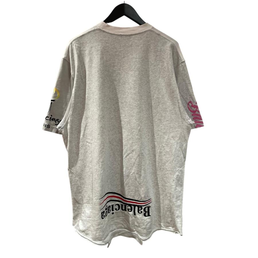 Balenciaga バレンシアガ グレー 半袖Tシャツ BALENCIAGA（バレンシアガ） ドッキング半袖Tシャツ 698811 グレー
