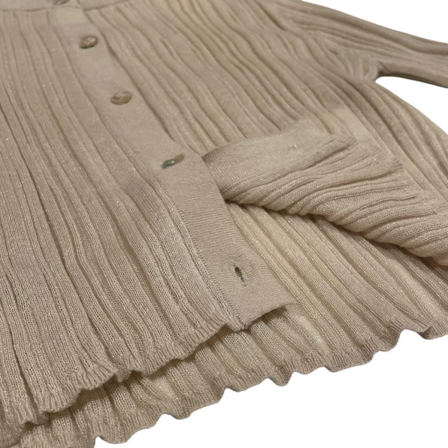 Her lip to ハーリップトゥ Random Ribbed Knit Cardigan リブニットカーディガン 1232202087 ベージュ M Her lip to - Her lip to ハーリップトゥ Random Ribbed Knit Cardigan