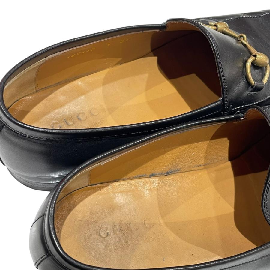 美品 GUCCI / ビットローファー 黒銀 42 1/2 E 27.5 GUCCI（グッチ） ホースビットローファー 482467 ブラック サイズ：8