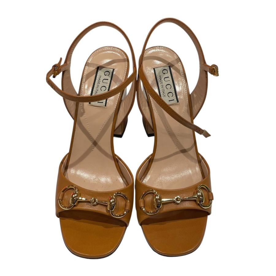 GUCCI（グッチ） 【値下げ】GUCCI ヒールサンダル ブラウン サイズ：36
