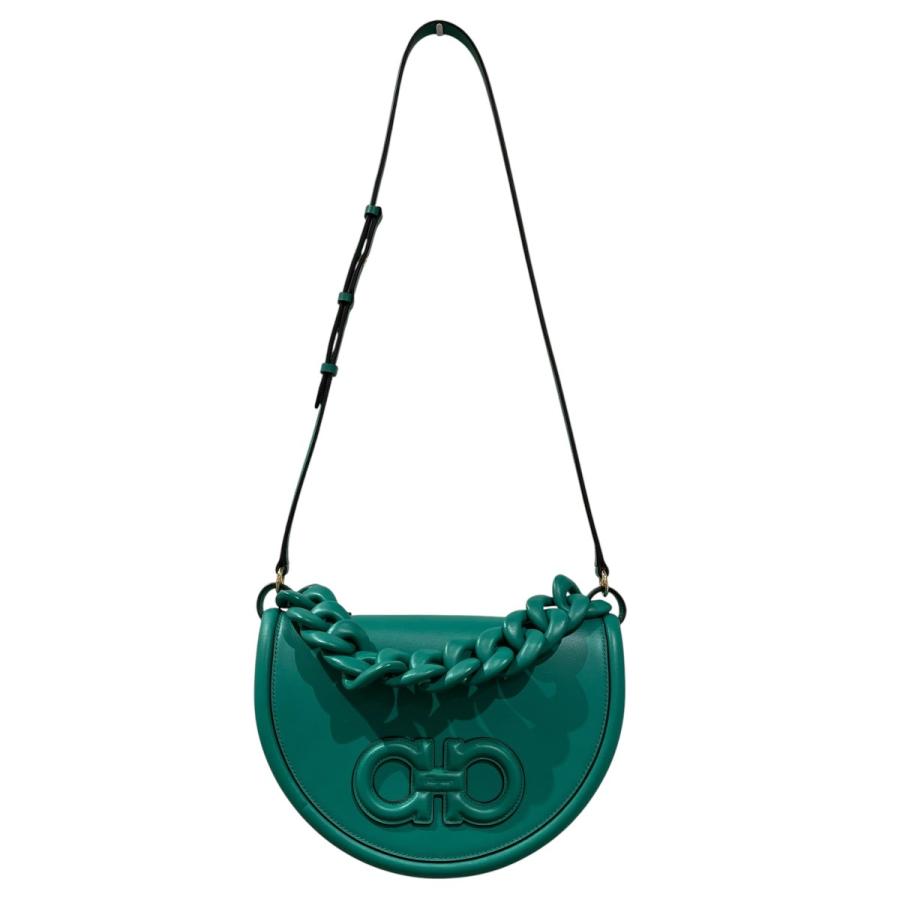 フェラガモ Ferragamo 2WAYバッグ グリーン : カインドオルYahoo!店