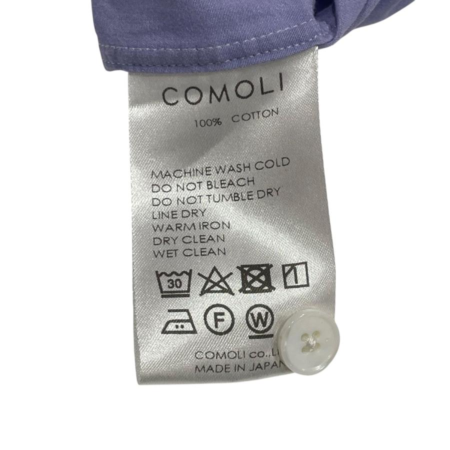 COMOLI（コモリ） バンドカラーシャツ s03 02002 バイオレット サイズ