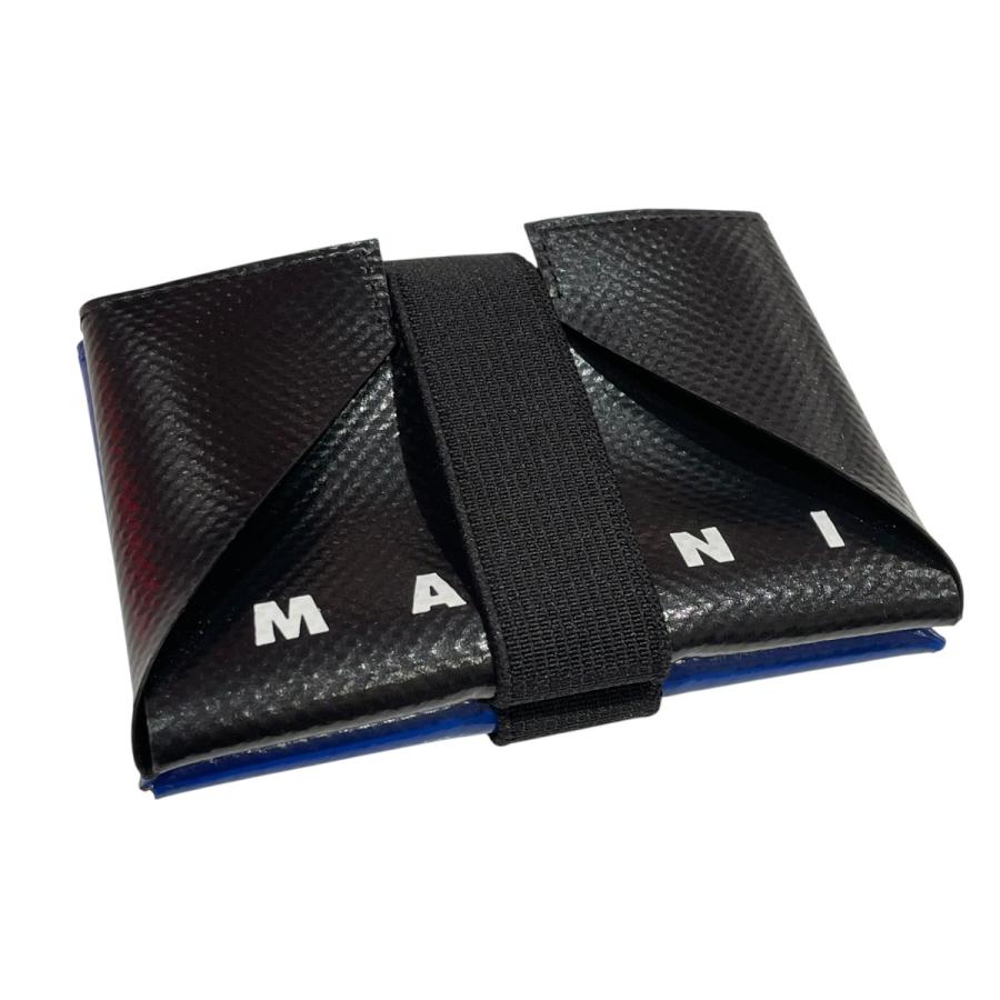 マルニ　MARNI ブラック 名刺入れ MARNI（マルニ） 名刺入れ ブルー×ブラック : カインドオルYahoo!店