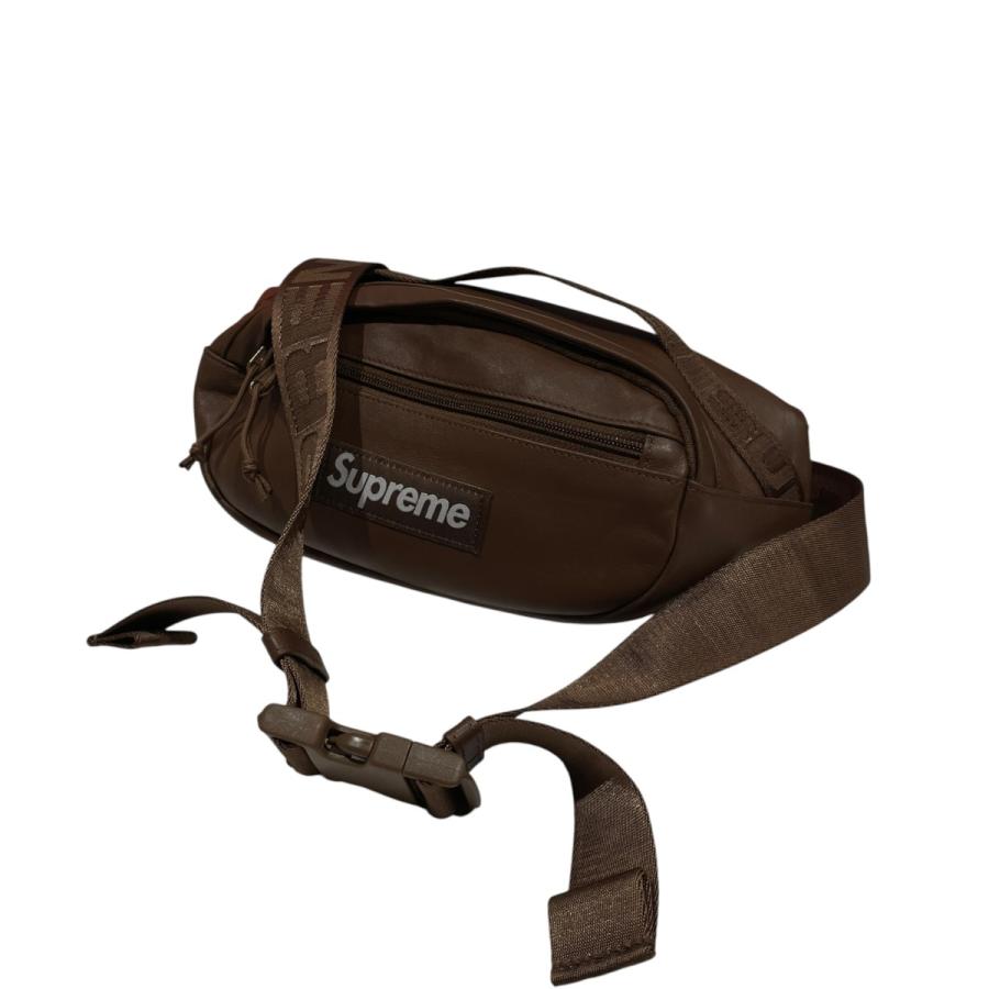 お値下げ☆Supreme Leather Waist Bag ブラウン Supreme（シュプリーム） Supreme Leather Waist Bag ウエストバッグ