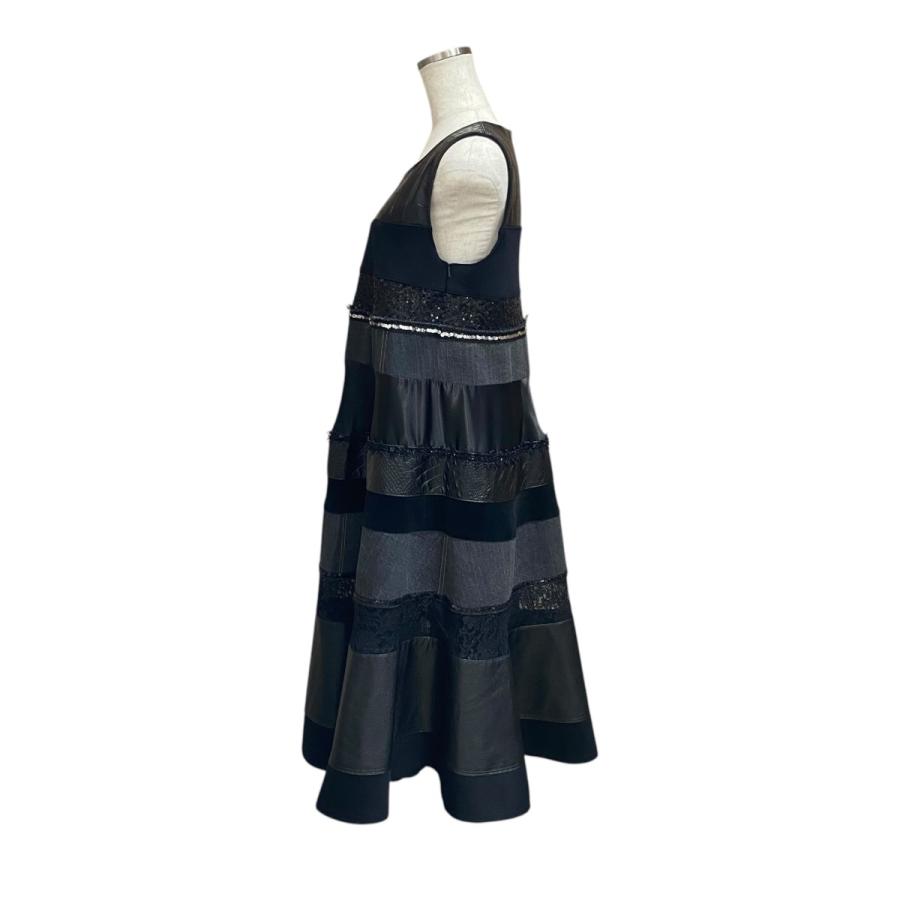 JUNYA WATANABE ノースリーブワンピース S ブラック JUNYA WATANABE