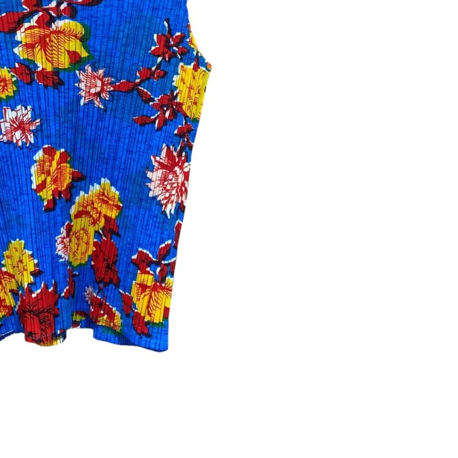 PLEATS PLEASE（プリーツ プリーズ） 総柄プリーツタンクトップ ブルー