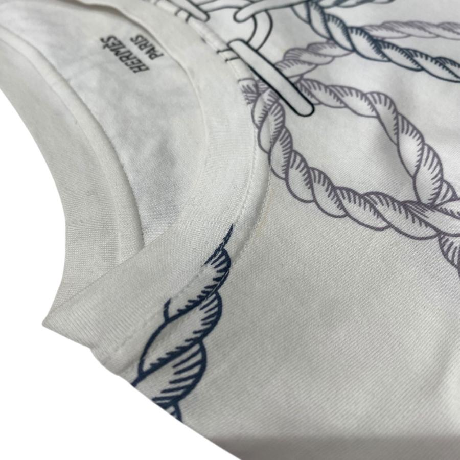 HERMES（エルメス） ロープ柄Tシャツ ホワイト サイズ：34