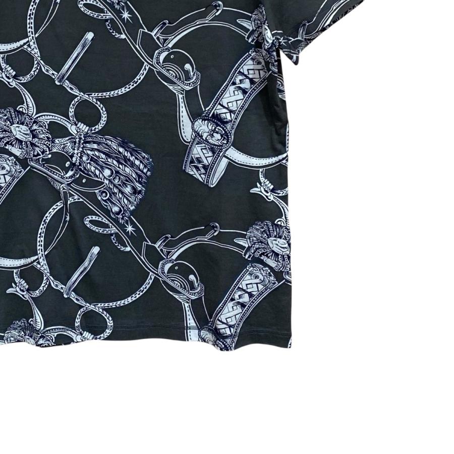 HERMES（エルメス） 総柄Tシャツ グレー サイズ：38 : カインドオル