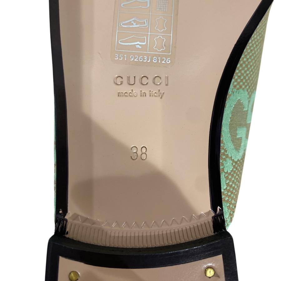 【新品未使用】GUCCI GG総柄　プリンスタウンミュール　サイズ34 GUCCI（グッチ） プリンスタウン タータンチェック ファーミュール