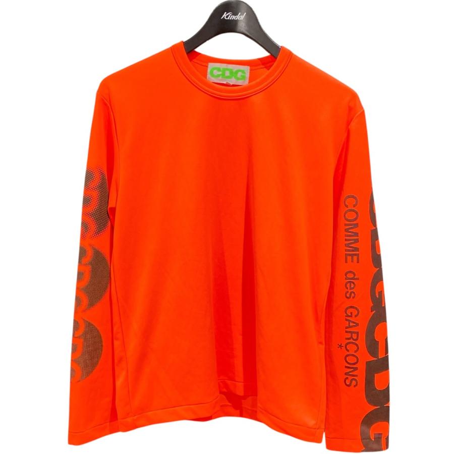 CDG シーディージー 長袖Tシャツ OA-T004 袖ロゴTシャツ オレンジ