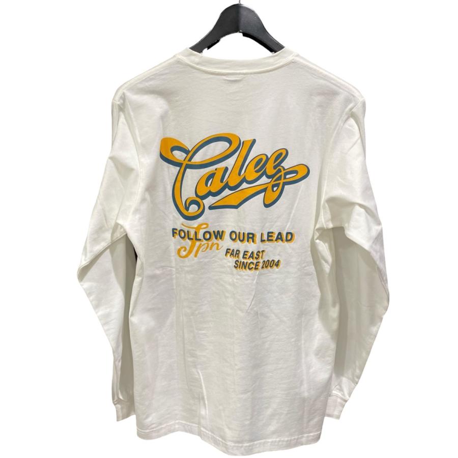 calee キャリー　ノーカラーシャツ　ホワイト　美品　S CALEE（キャリー） 長袖Tシャツ プリントTシャツ ホワイト サイズ：S