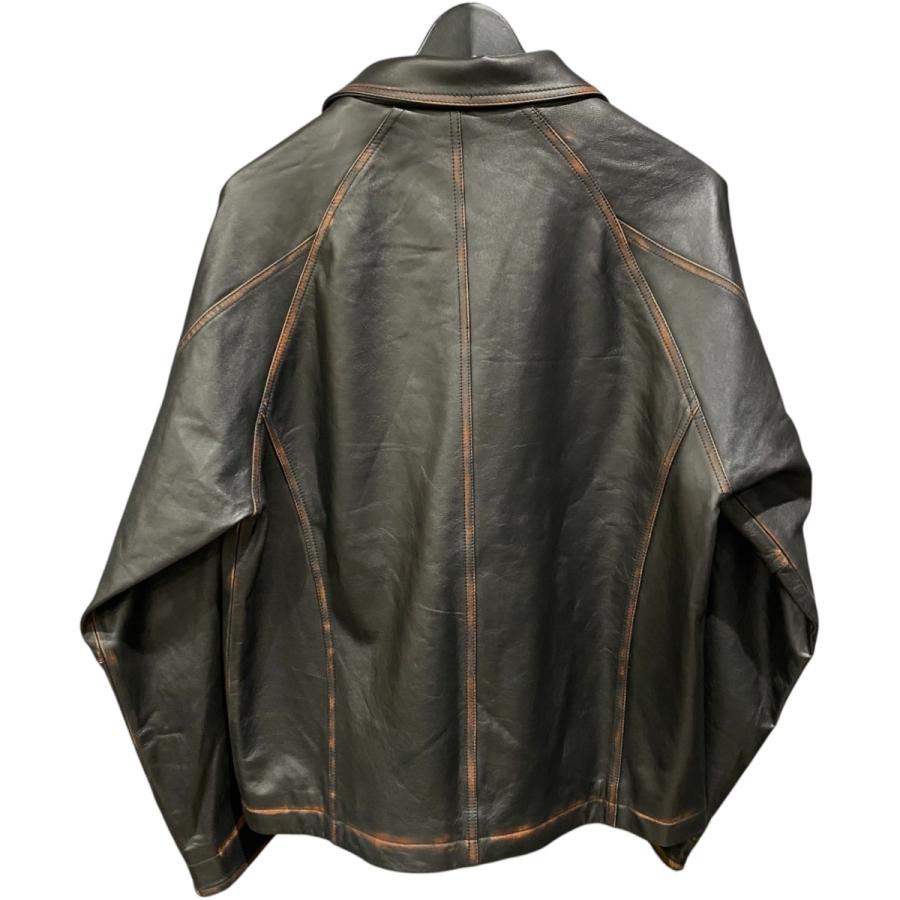 コーイ KOOI POCKET AGING LEATHER JACKET 25KO-AW19 D ブラック