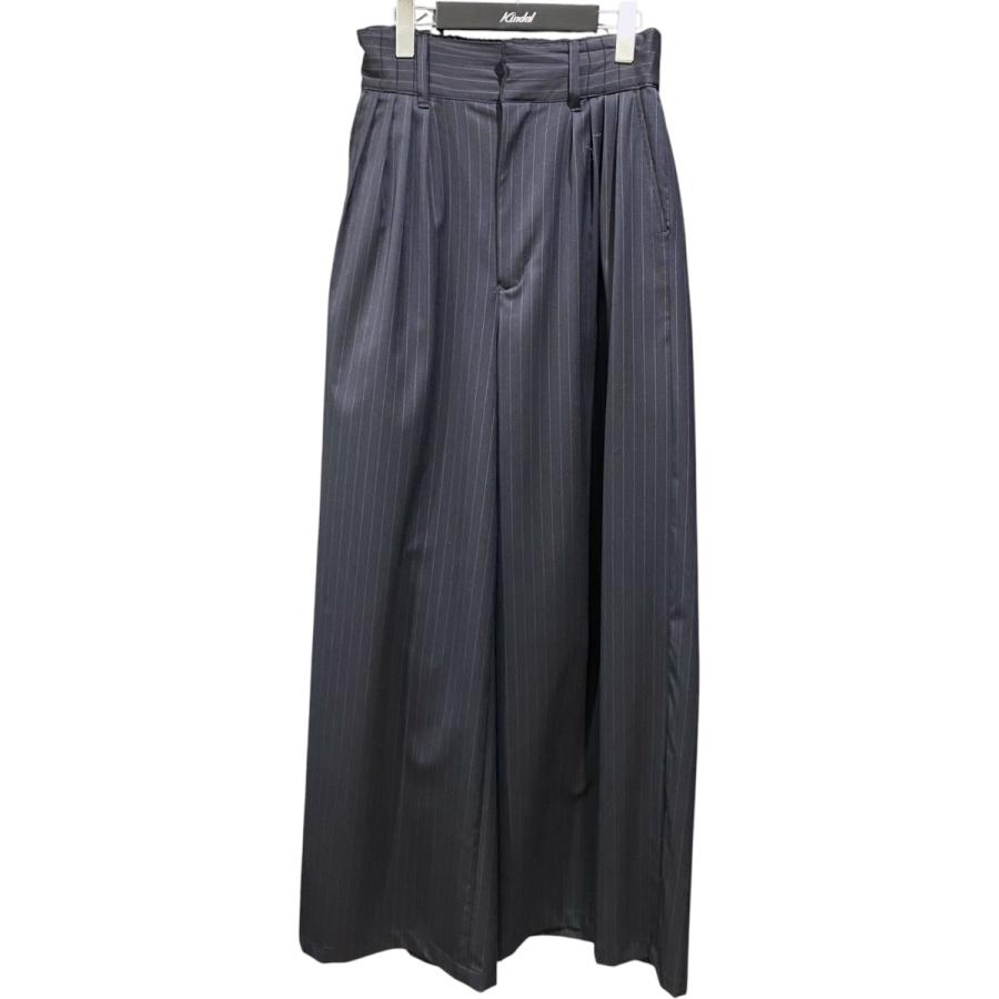 Juha（ユハ） 円 EXTREME WIDE PINSTRIPE PANTS 10230802-1 ネイビー 