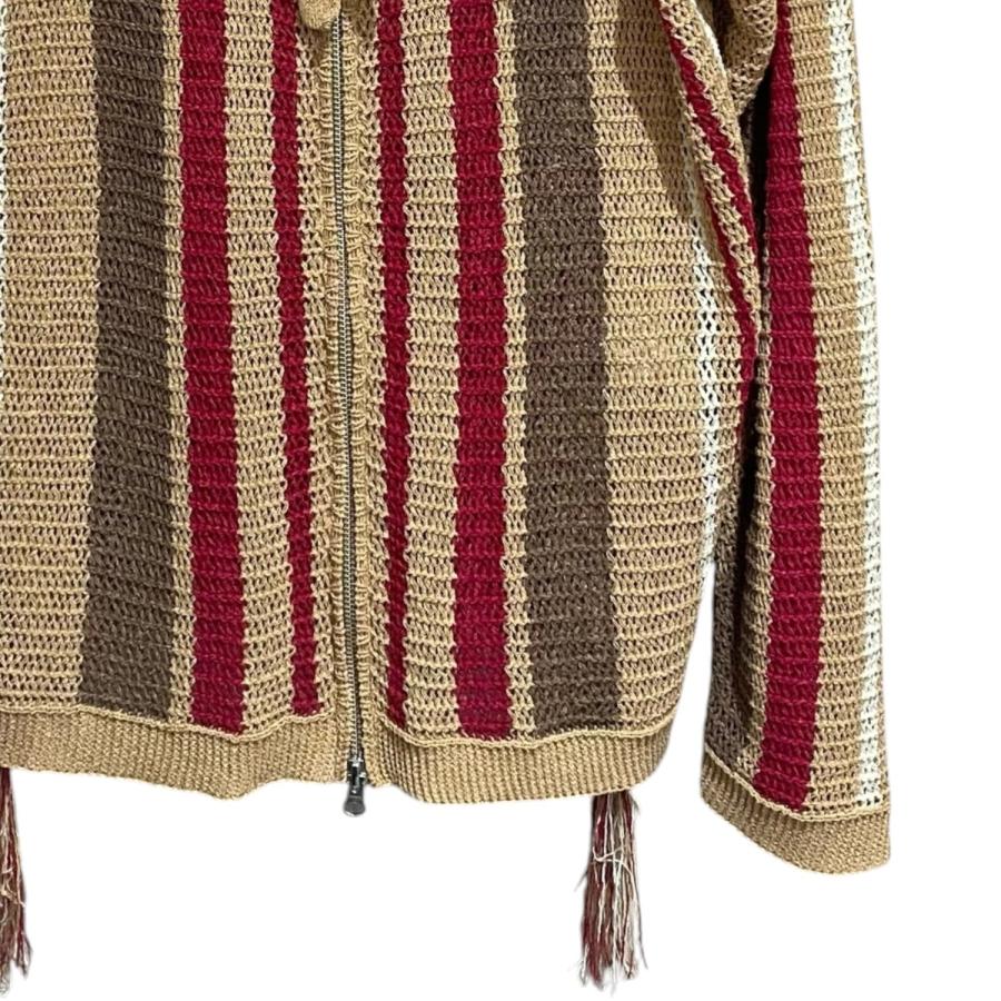 コーイ KOOI STRIPE MESH KNIT HOODIE 25KO-SS07 ベージュ サイズ：2 