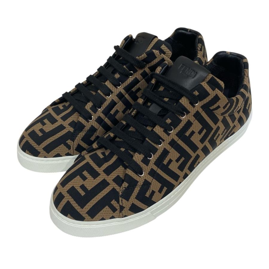 FENDI（フェンディ） ズッカ柄スニーカー 7258 ブラウン サイズ：7