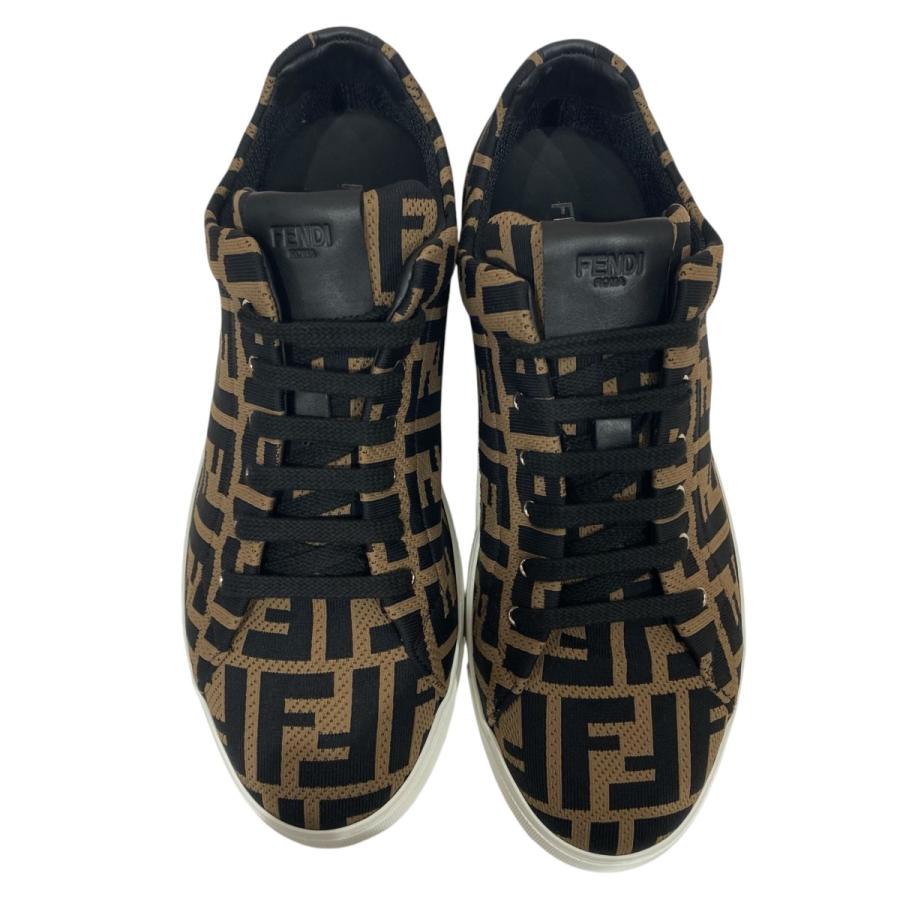 FENDI（フェンディ） ズッカ柄スニーカー 7258 ブラウン サイズ：7