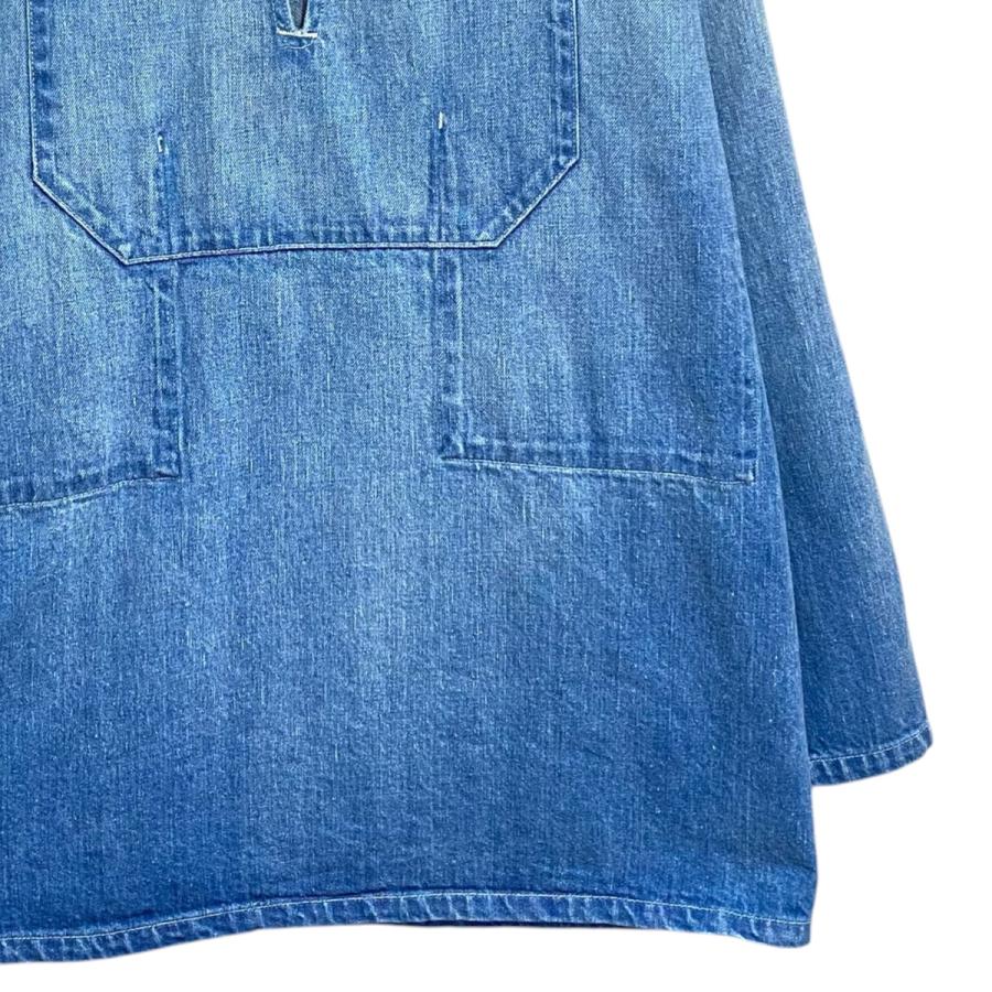 オーラリー AURALEE SELVEDGE FADED LIGHT DENIM P／O SHIRT A25SP05DE インディゴ サイズ：1の画像