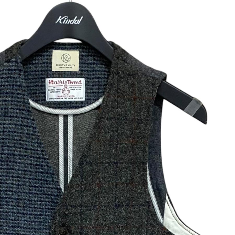 UNITED ARROWS HARRIS TWEED クレイジー ジレ BEAUTY＆YOUTH UNITED ARROWS ビューティアンドユース×ハリスツイード