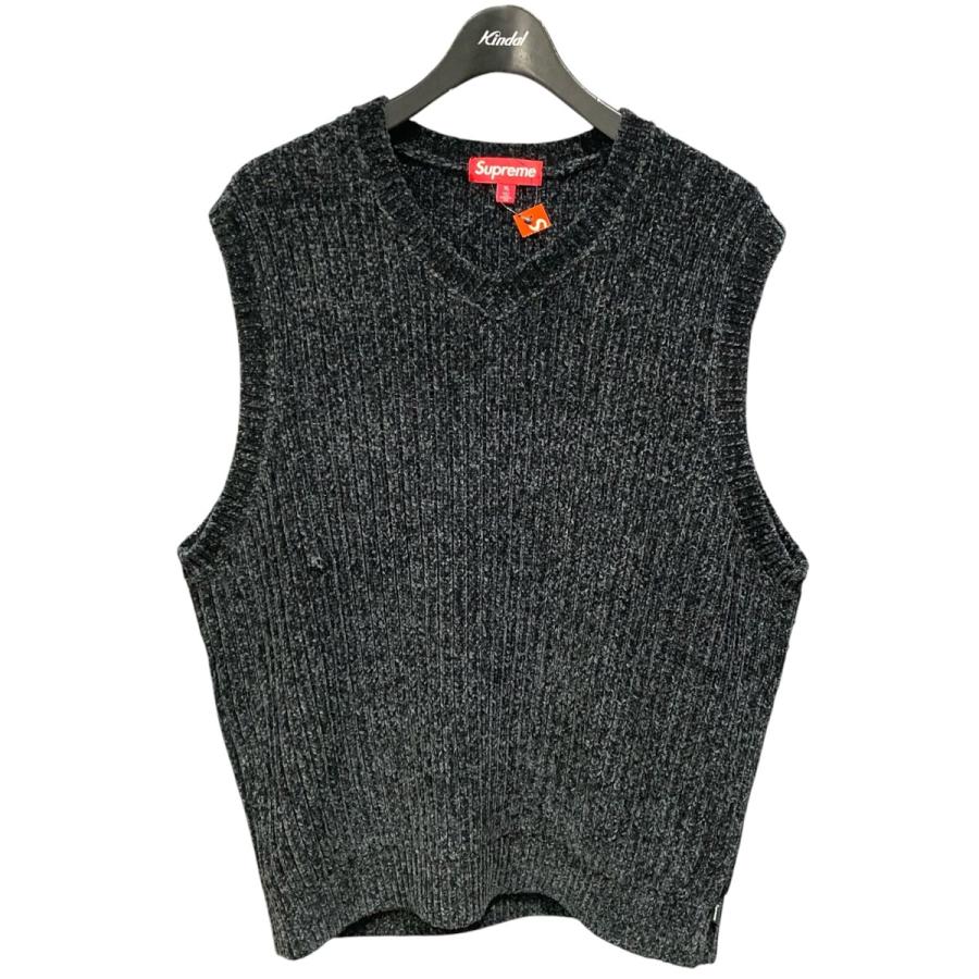 Supreme（シュプリーム） ロゴ刺繍ベスト ブラック サイズ：XL