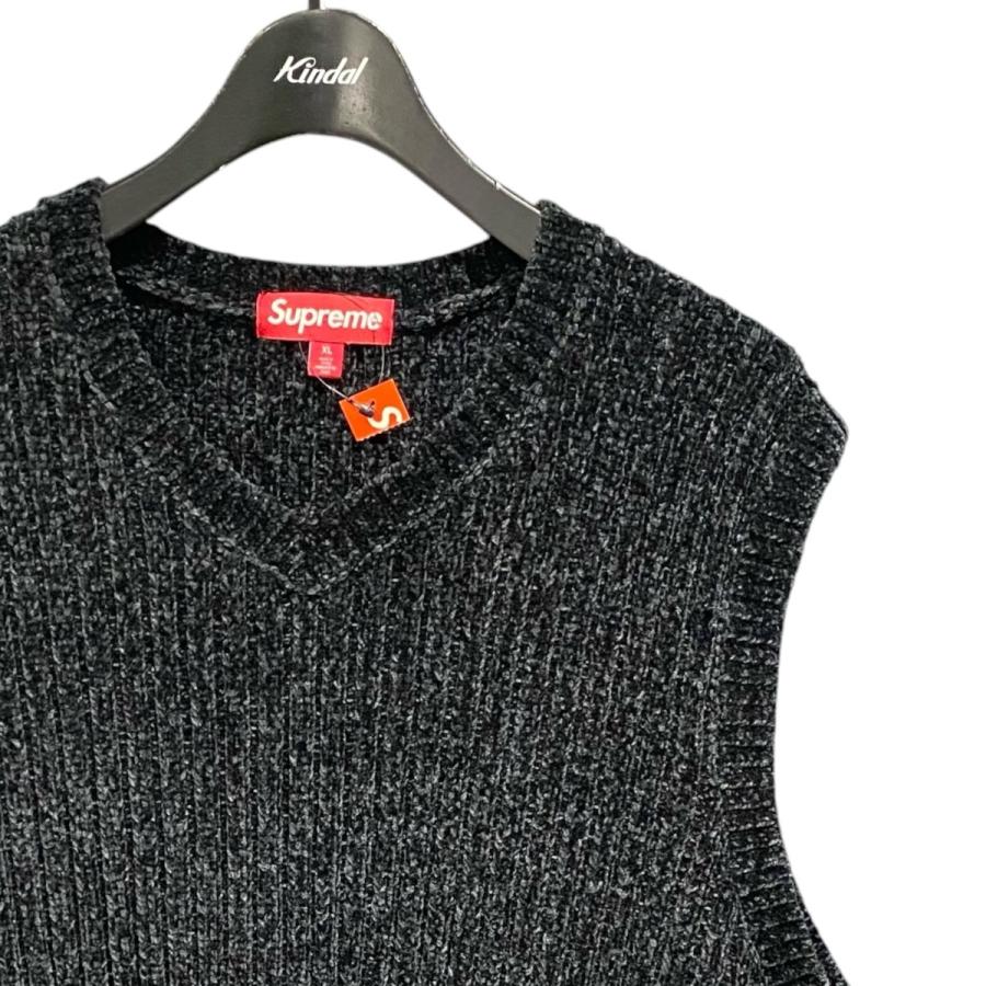 Supreme（シュプリーム） ロゴ刺繍ベスト ブラック サイズ：XL