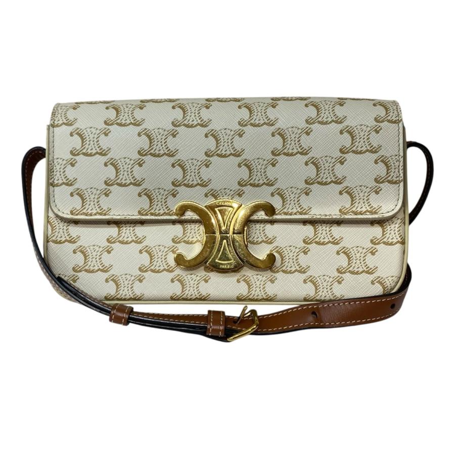 CELINE（セリーヌ） トリオンフクロードショルダーバッグ ホワイト 