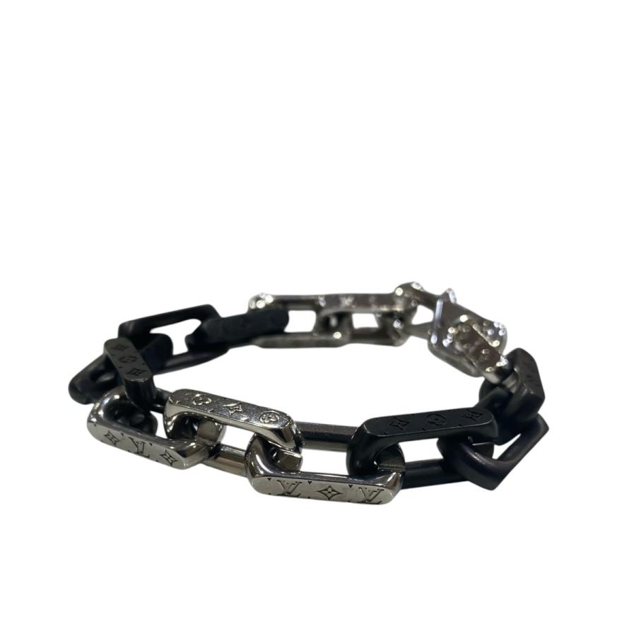 ルイヴィトン ブレスレット モノグラム チェーン ブラック シルバーM00686 LOUIS VUITTON（ルイ・ヴィトン） ブレスレット・モノグラム チェーン