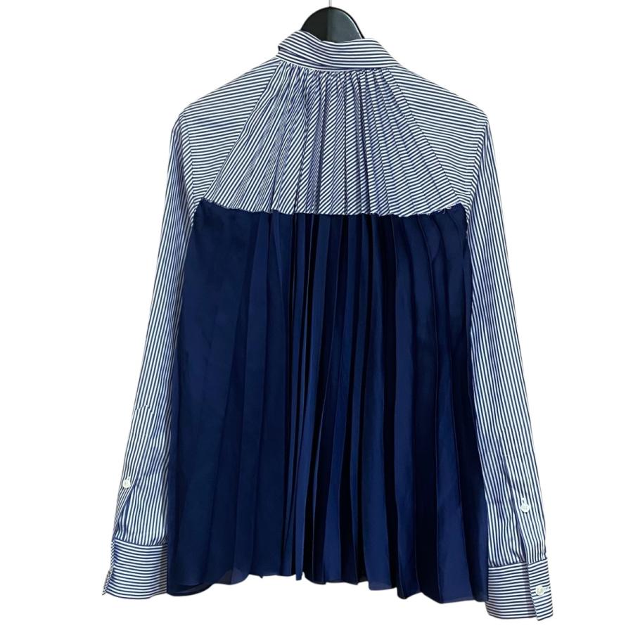 sacai（サカイ） プリーツシャツ 22-05971 ネイビー サイズ：1