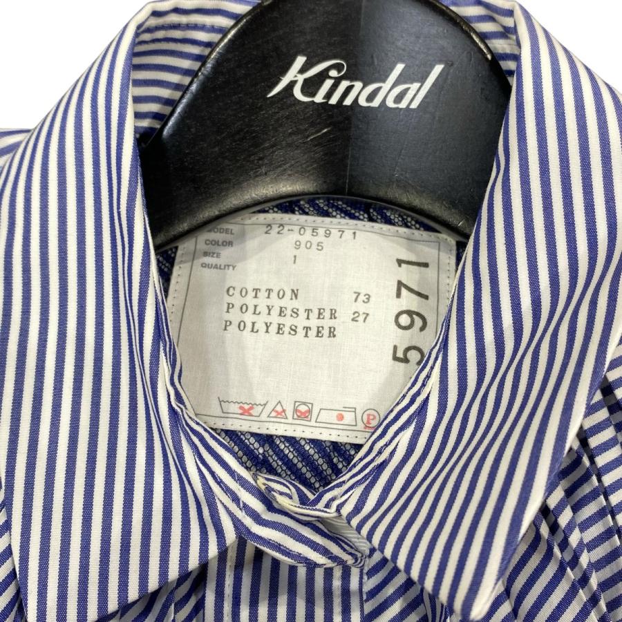 sacai（サカイ） プリーツシャツ 22-05971 ネイビー サイズ：1