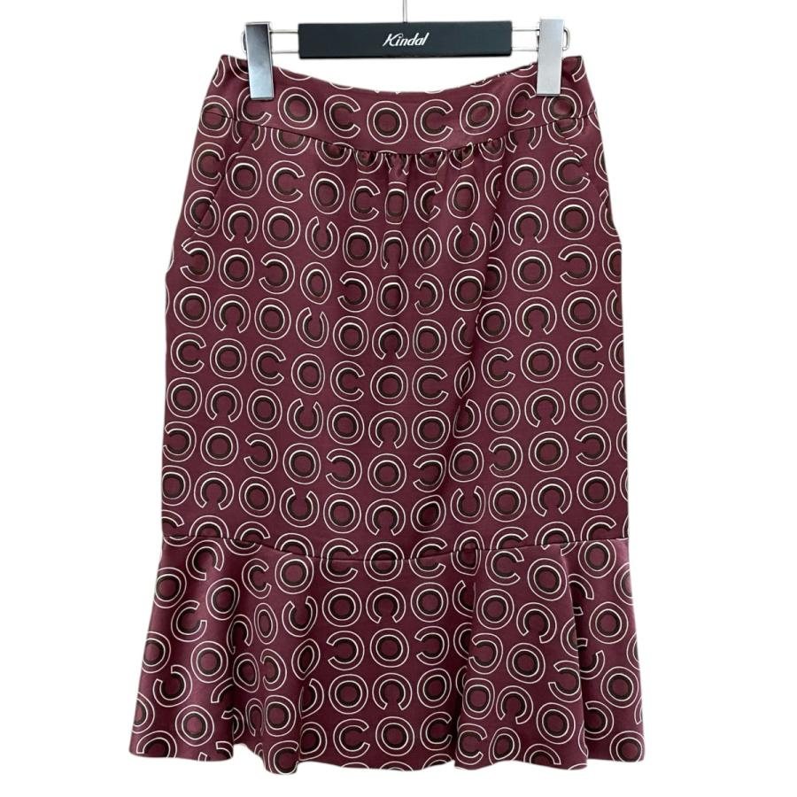 CHANEL（シャネル） CHANEL coco総柄スカート P18207V10410 レッド