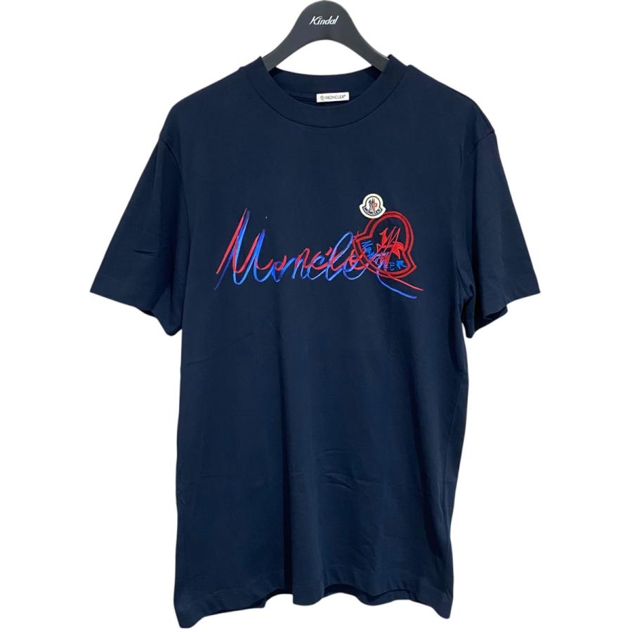 MONCLER（モンクレール） ロゴTシャツ H10918C00042 ネイビー サイズ 