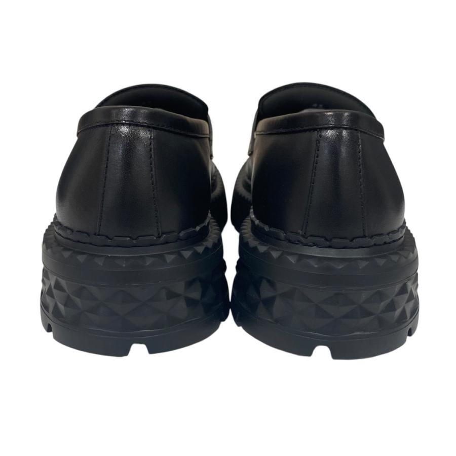 JIMMY CHOO ローファー ブラック 38 ダイヤモンド JIMMY CHOO（ジミーチュウ） 【値下げ】JIMMY CHOO マーロー