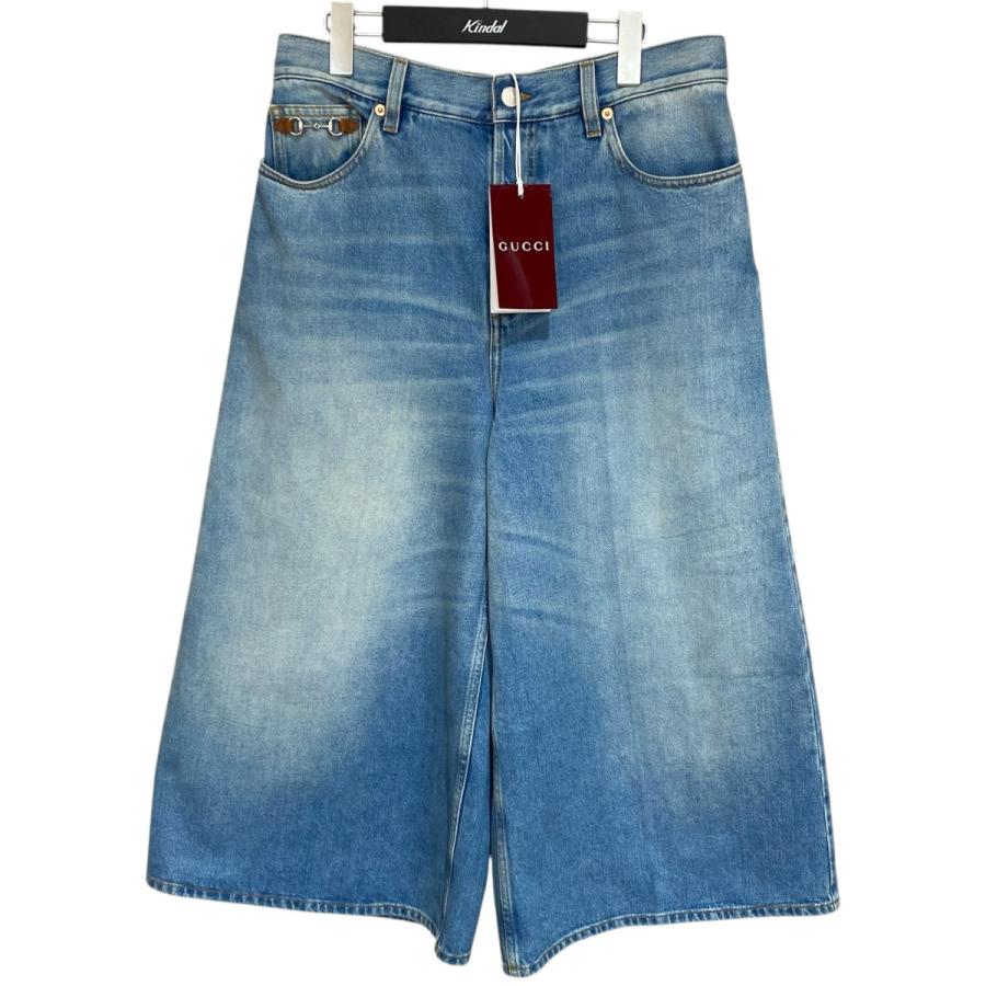 GUCCI（グッチ） ホースビットワイドデニムパンツ 847371 インディゴ