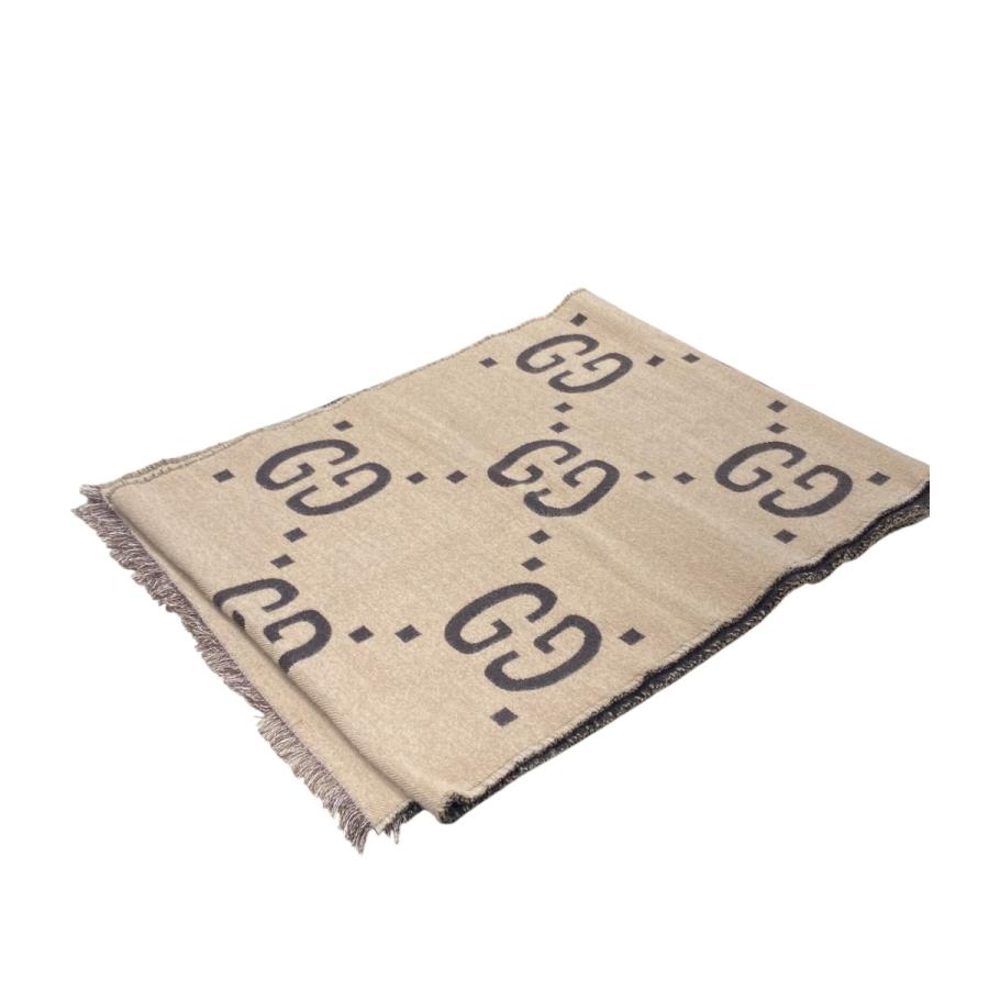 GUCCI（グッチ） GUCCI GGジャガードマフラー 495592 ベージュ サイズ