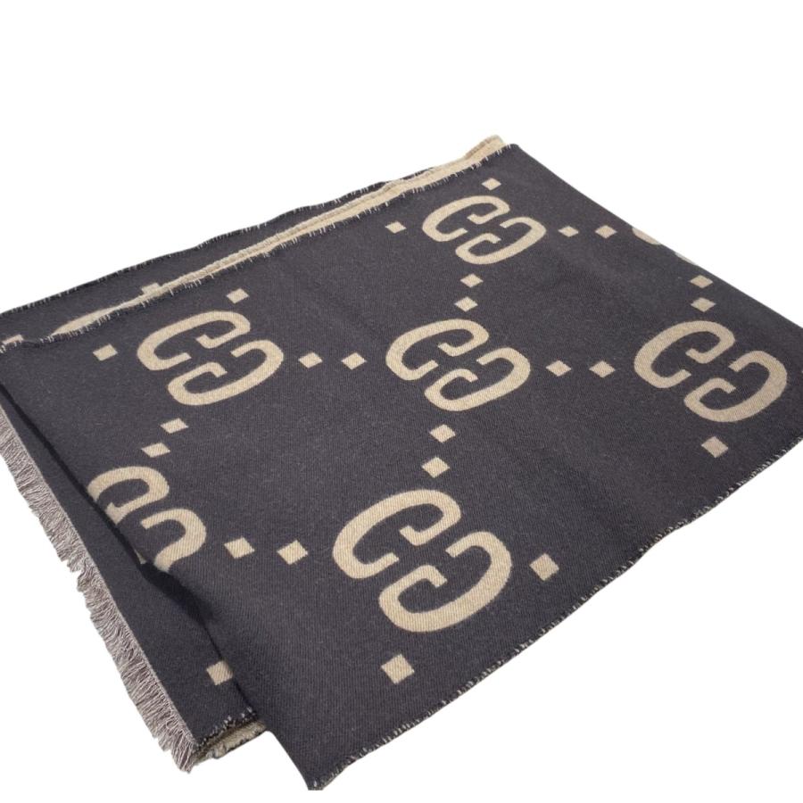 GUCCI（グッチ） GUCCI GGジャガードマフラー 495592 ベージュ サイズ