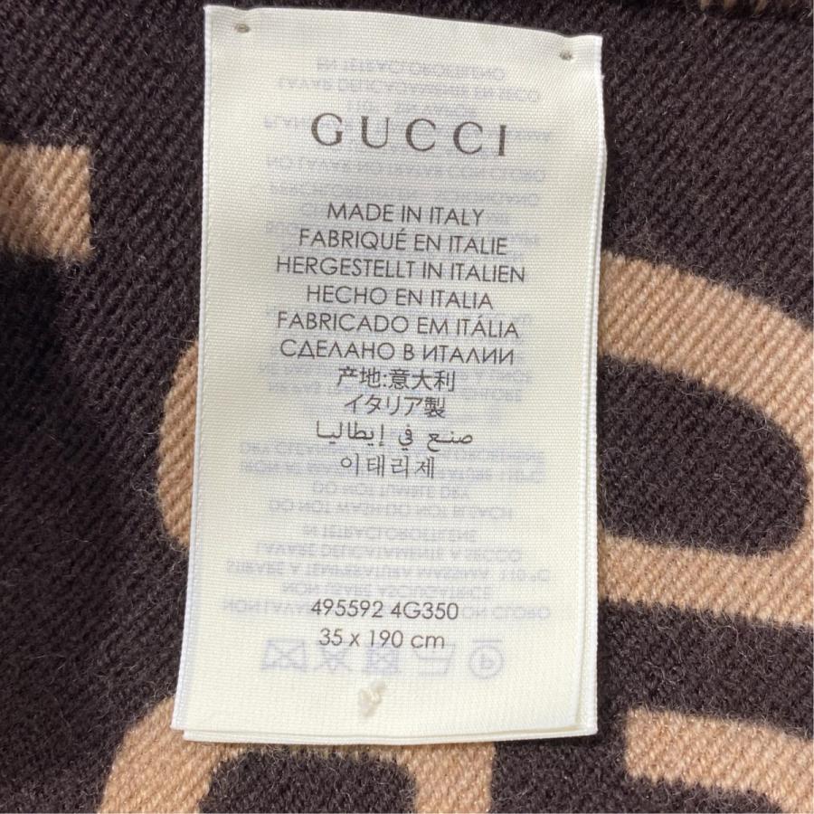 GUCCI（グッチ） GUCCI GGジャガードマフラー 495592 ベージュ サイズ