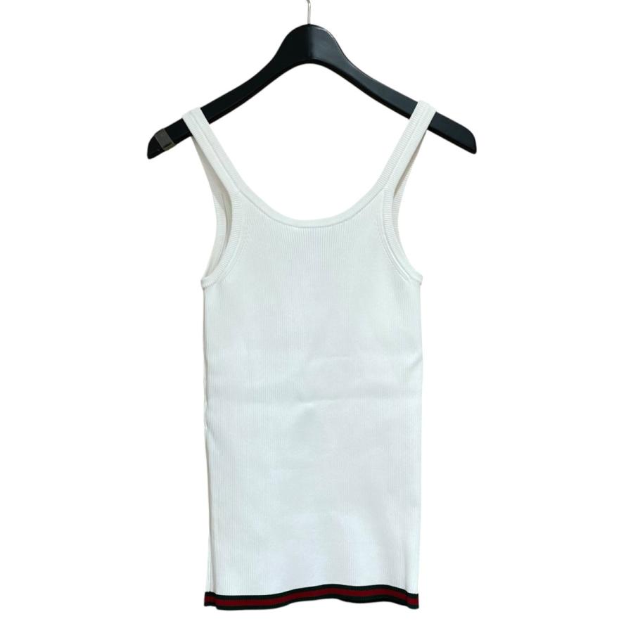 GUCCI（グッチ） GUCCI STRIPE RIBBED CASHMERE AND SILK-blend Tank 