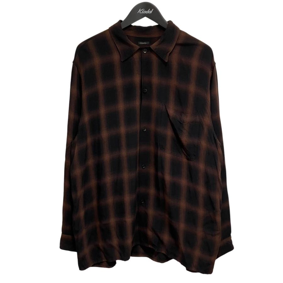 COMOLI コモリ 24SS チェックシャツ Z01020005 ブラック COMOLI コモリ 24SS チェックシャツ Z01020005 ブラック
