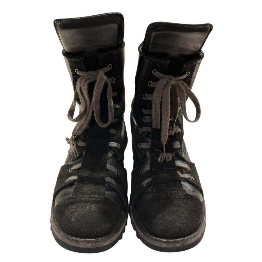 ディーハイゲン D．HYGEN Horse Leather Lace Up Boots Shark