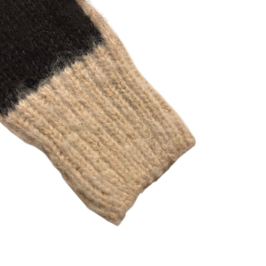 ASKYURSELF / Brushed Checkered Knit/セーター(厚手)/S/ウール/ベージュ アスクユアセルフ ASKYURSELF BRUSHED CHECKERED KNIT ニットセーター