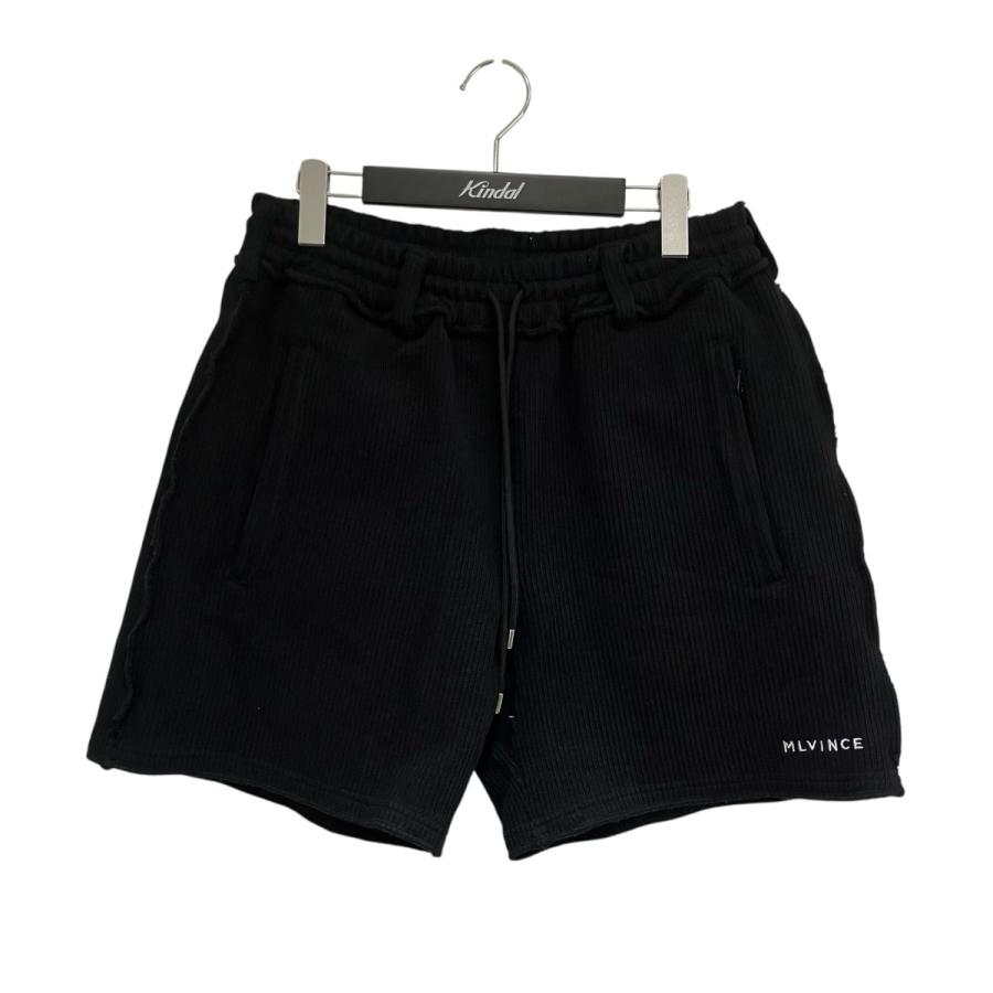 パンツ 00s slacks shorts メルヴィンス MLVINCE 25SS KNIT SHORTS BLACK ショートパンツ