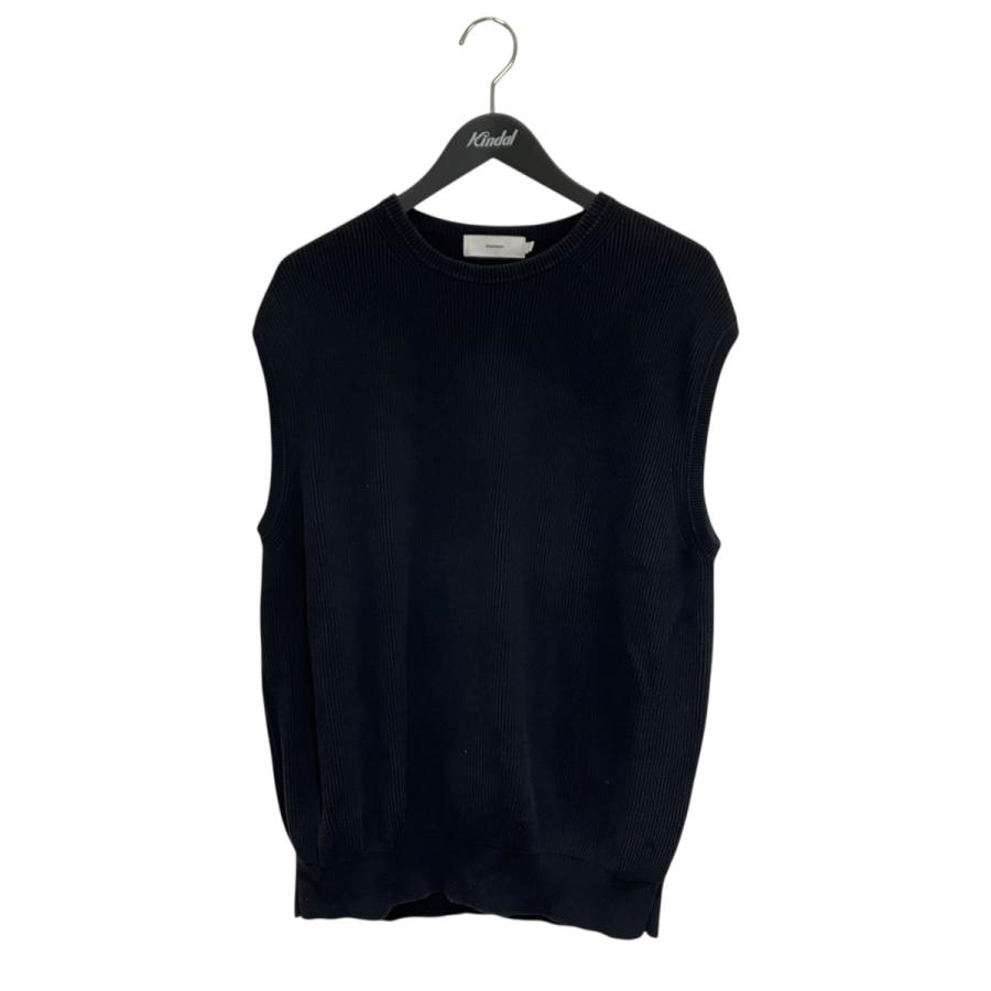 【値下げ】Graphpaper High Density Cotton Knit Vest ニットベスト GM201-80073 ネイビー サイズ：1 | 